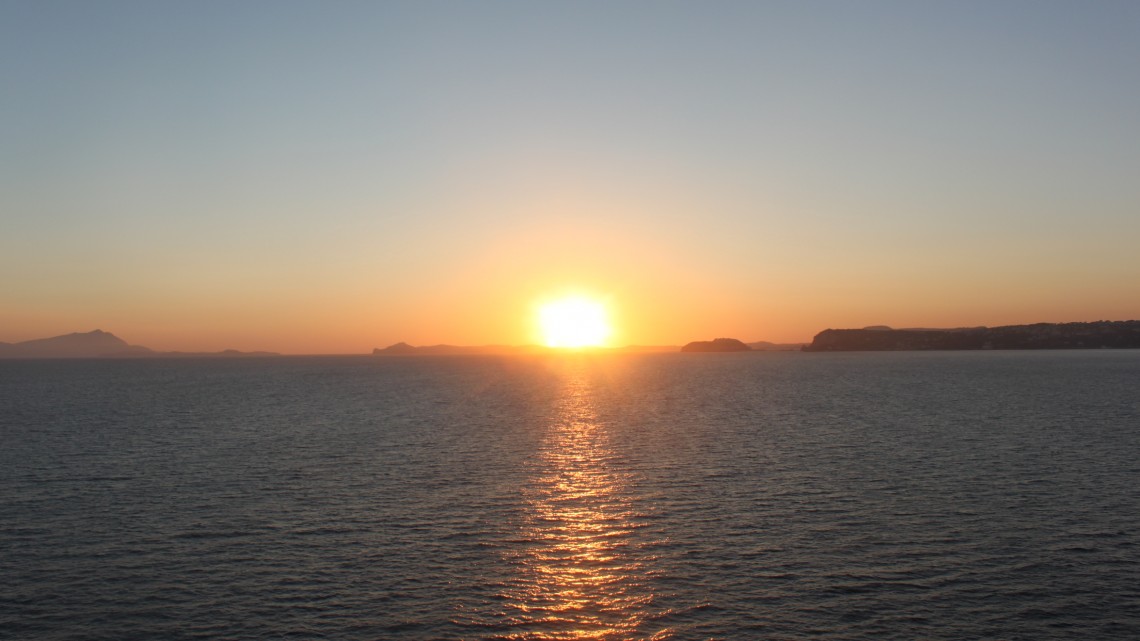 地中海の夕陽